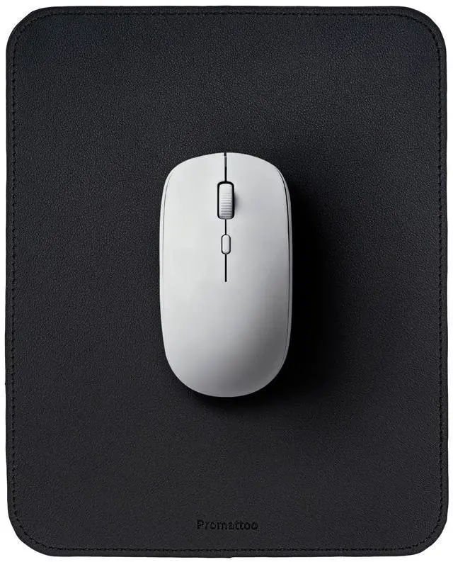 Main image of Pad for Laptop 3 Shapes: Rectangle, Oval & Waterdrop | Vegan Leather Mini Travel Mouse Pad with Hand-Edge Finishing & Fine Stitching, Waterproof, Non-Slip