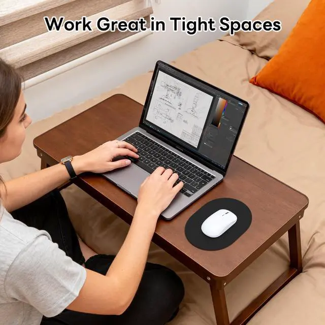 Alt view image 7 of 7 - Black Oval Mouse Pad, 6 x 8 in Small Portable Mousepad with Non-Slip Base for Laptop Computer Travel