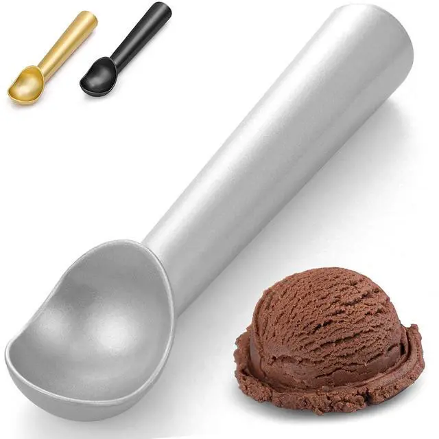 Main image of 7 inch Ice Cream Scoop - One-Piece Nonstick Aluminum Ice Cream Scooper - Professional Metal Ice Cream Spoon - Durable, Easy to Use & Clean - Lightweight Cookie Spoon - Scoop Ice Cream (Sliver)