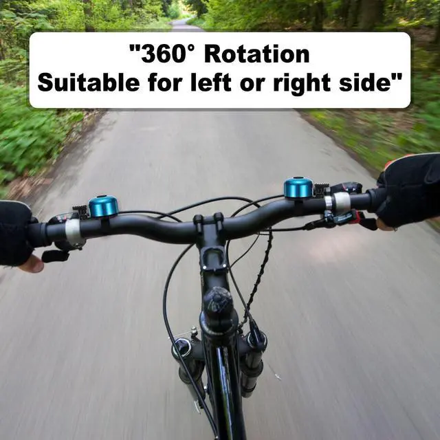 Alt view image 5 of 7 - Bike Bell Mini Bicycle Bell with Loud Crisp Clear Sound Bike Ring Bell Aluminum Bike Accessories for Road Adults Children Mountain Bike, Purple