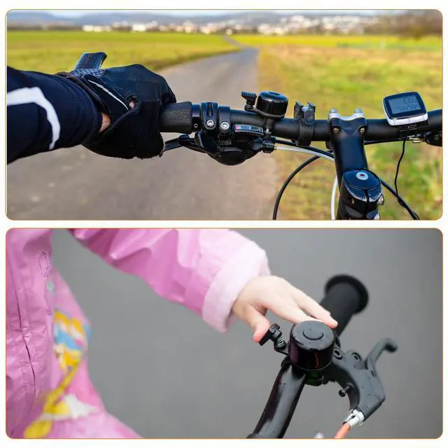 Alt view image 7 of 7 - Bike Bell Mini Bicycle Bell with Loud Crisp Clear Sound Bike Ring Bell Aluminum Bike Accessories for Road Adults Children Mountain Bike, Purple