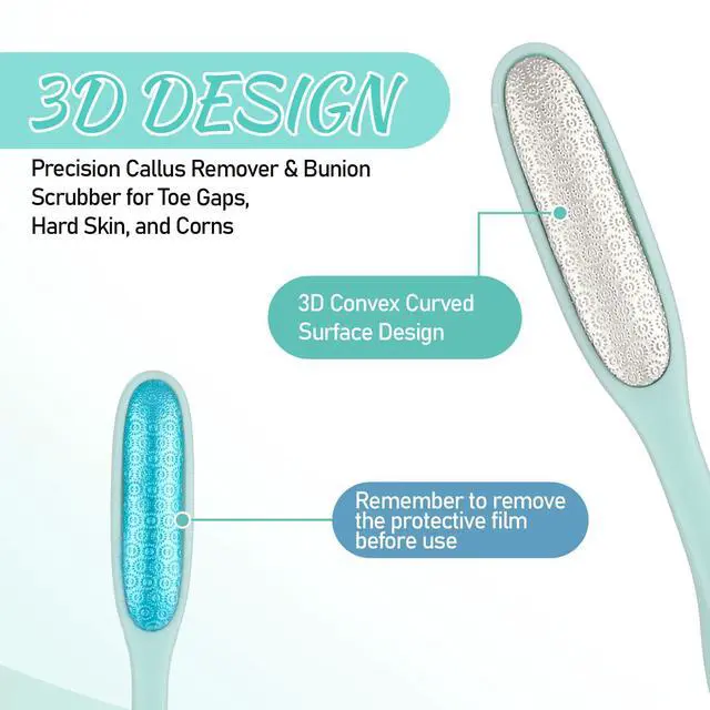 Alt view image 3 of 6 - 2 Pcs Toe Cleaning Brush Mini Foot File Precision Callus Bunion Scrubber Callus Remover Tool Foot Rasp Feet File Brush Between Toes Cleaner for Toe Hard Skin Wet Dry in Shower
