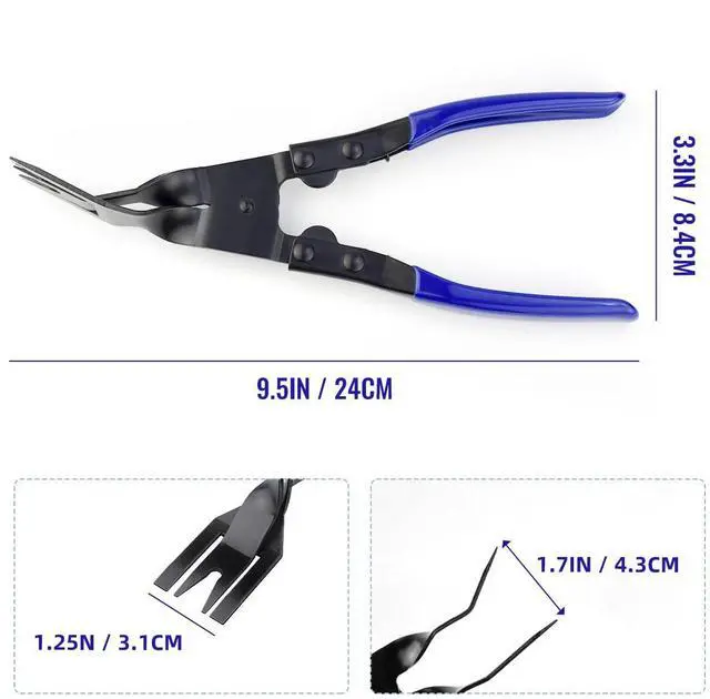 Alt view image 3 of 7 - 1 Pcs Automobile Interior Upholstery Trim Clip Pliers Remover Tool, Push Pin Pliers Panel Clip Removal Pliers Trim Removal Tool (Blue)