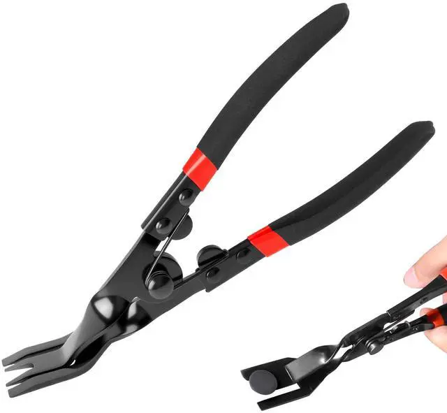 Main image of 2 in 1 Panel Clip Removal Pliers,Automotive Trim Clip Removal Tool with Flat Jaw & Spring Action,Professional Car Clips Pliers for Headlight/Door Panel/Upholstery Trim Clips/Push Pin