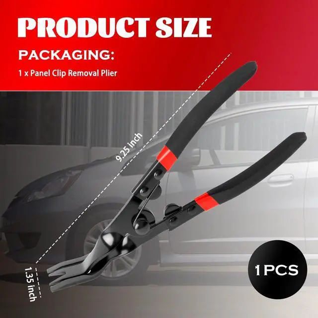 Alt view image 2 of 7 - 2 in 1 Panel Clip Removal Pliers,Automotive Trim Clip Removal Tool with Flat Jaw & Spring Action,Professional Car Clips Pliers for Headlight/Door Panel/Upholstery Trim Clips/Push Pin