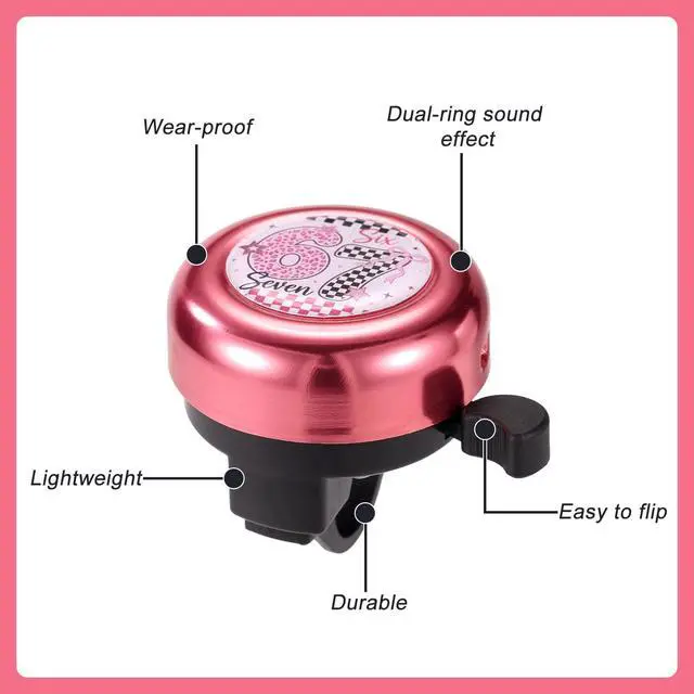 Alt view image 3 of 6 - Bike Bell for Kids Boys Toddlers, Leopard Print Pattern Bicycle Bell with Loud Clear Sound for Children's Bike Accessories
