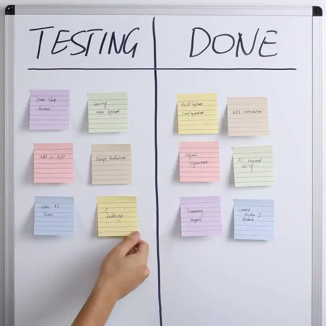 Alt view image 4 of 5 - Lined Sticky Notes, 3" x 3", 6 Pads, 45 Sheets/Pad