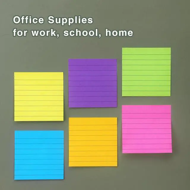 Alt view image 6 of 7 - Notes 3x3 in, 6 Bright Multi Colors,100 Sheet/Pad