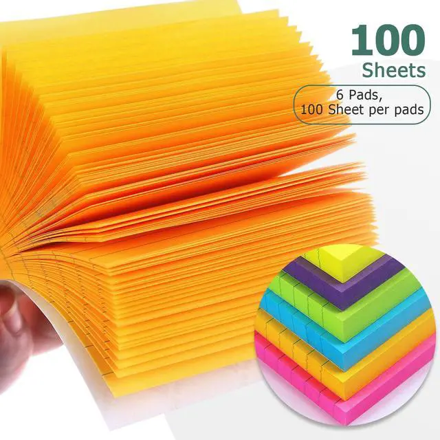 Alt view image 4 of 7 - Notes 3x3 in, 6 Bright Multi Colors,100 Sheet/Pad