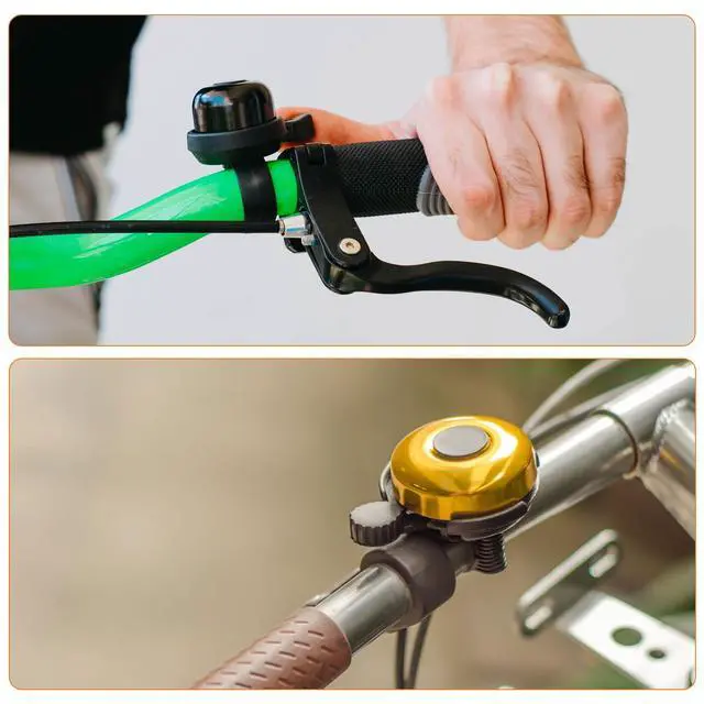 Alt view image 7 of 7 - 2pcs Bike Bell Classic Bicycle Bell with Loud Crisp Clear Sound Bike Ring Bell Aluminum Bike Accessories for Adults Children Road Mountain Bike, Black
