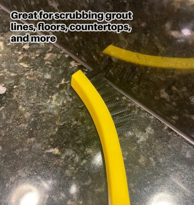 Alt view image 4 of 4 - 8.5" Tile and Grout Scrub Brush, Plastic Bristles, Black, for Industrial/Professional Use On Grout, Tile, and Other Small Areas