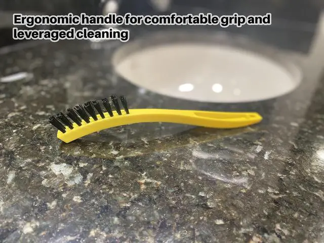 Alt view image 3 of 4 - 8.5" Tile and Grout Scrub Brush, Plastic Bristles, Black, for Industrial/Professional Use On Grout, Tile, and Other Small Areas