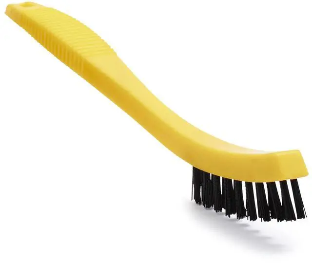 Main image of 8.5" Tile and Grout Scrub Brush, Plastic Bristles, Black, for Industrial/Professional Use On Grout, Tile, and Other Small Areas