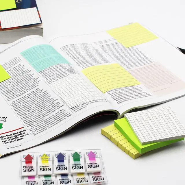 Alt view image 7 of 7 - Lined Sticky Notes, 3x3 Inch, 600 Sheets Self-Stick Notes, Easy to Post for School, Office, Notebook, Pastel Yellow Color, 100 Sheets/Pad