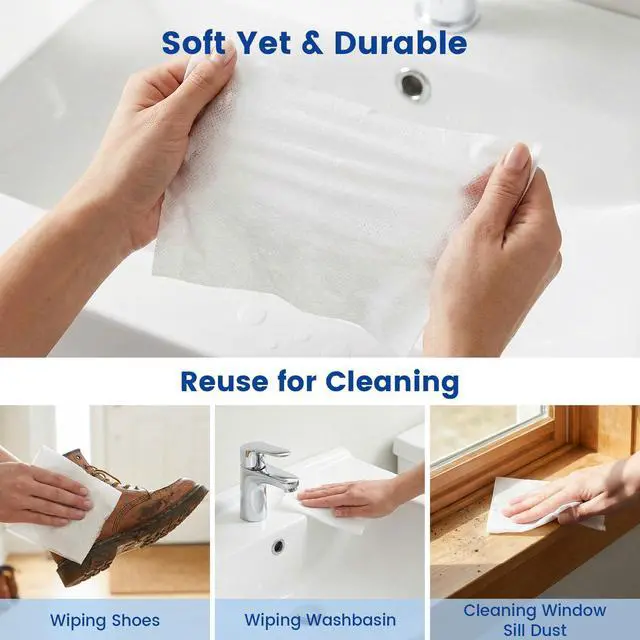 Alt view image 4 of 6 - Compressed Towels, 100PCS D isposable Face Towels for Travel Expandable Wipes Tablets with 2PCS Tube Containers for Survival Gear and Supplies Outdoors Camping Hiking Hotel