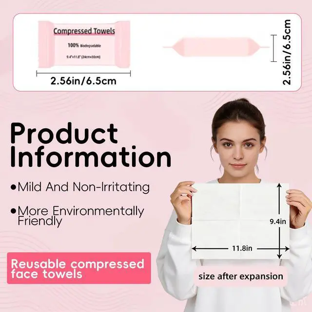 Alt view image 2 of 7 - Compressed Towel Tablets, Individually Packaged Disposable Face Towels, Soft Portable Cotton Coin Tissues for Travel, Home, Outdoor & Makeup Removal (30 PCS)