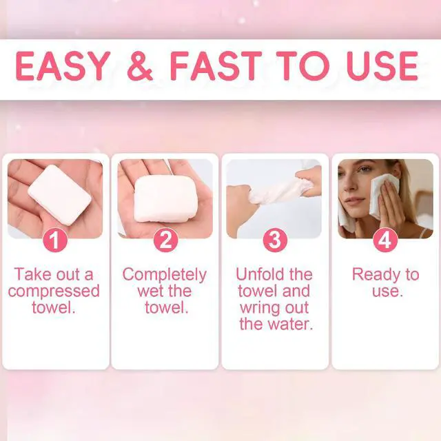 Alt view image 5 of 7 - Compressed Towel Tablets, Individually Packaged Disposable Face Towels, Soft Portable Cotton Coin Tissues for Travel, Home, Outdoor & Makeup Removal (30 PCS)