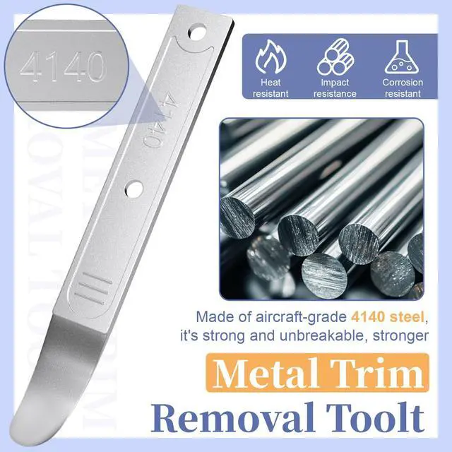 Alt view image 4 of 7 - 4140 Pry Tool, Trim Removal Tool, Mini Pry Bar for Removing Auto Trim Interior, Metal Panel Popper Tools, Door Panels Removal Tool for Vehicle Door Panel, Car Accessories