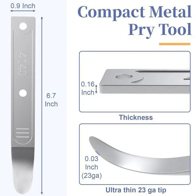 Alt view image 2 of 7 - 4140 Pry Tool, Trim Removal Tool, Mini Pry Bar for Removing Auto Trim Interior, Metal Panel Popper Tools, Door Panels Removal Tool for Vehicle Door Panel, Car Accessories