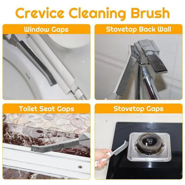 Alt view image 2 of 6 - Household Thin Cleaning Brushes,2pcs Hard Bristle Grout Scrub Brush Tool for Cleaning Tight Spaces in Home Kitchen Bathroom