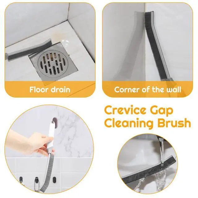 Alt view image 5 of 6 - Household Thin Cleaning Brushes,2pcs Hard Bristle Grout Scrub Brush Tool for Cleaning Tight Spaces in Home Kitchen Bathroom
