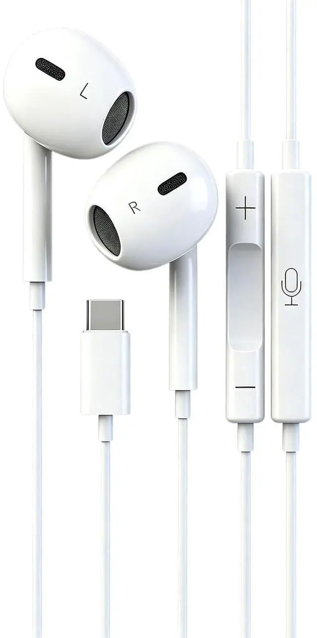 Main image of USB C Headphones for iPhone 17 16 15, Wired Earbuds with Mic & Remote Control, USB C Noise Isolation in-Ear Headphones for 17/16/15 Pro Max, Galaxy, Pixel, iPad Pro, Ultra Note and More USB-C Devices