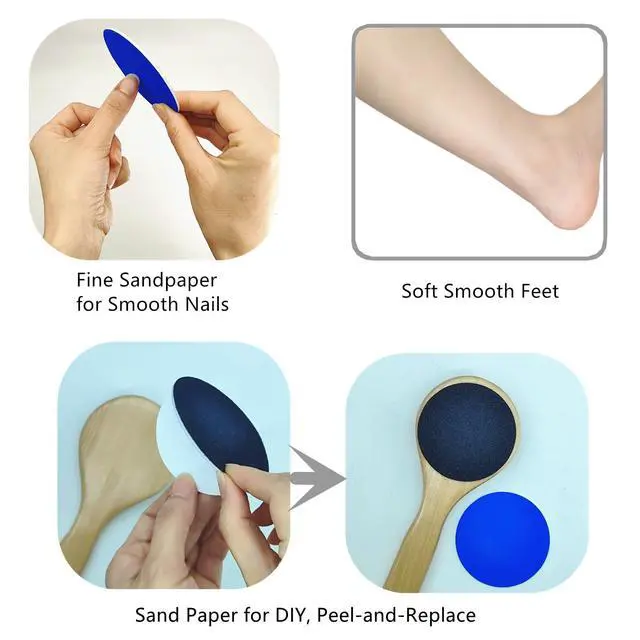 Alt view image 7 of 7 - with Sand Paper for Soft and Smooth Feet, Clear Black