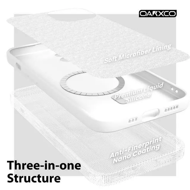Alt view image 6 of 7 - for iPhone 13 iPhone 14 Case Silicone Mag Safe, Magnetic Slim Thin Phone Case Compatible with Magsafe, Women Girls Cute Girly Aesthetic Soft Rubber Gel Safecase with Camera Cover, White