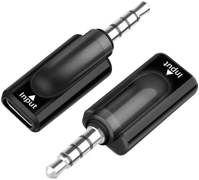 Main image of USB C to 3.5mm Audio Adapter, Type C Female to 1/8 "TRRS Male Headphone Jack Adapter, 16Bit/48Khz High Fidelity Audio Converter with PC, Laptop, Phone 2Pack (USB C F to 3.5mm M)