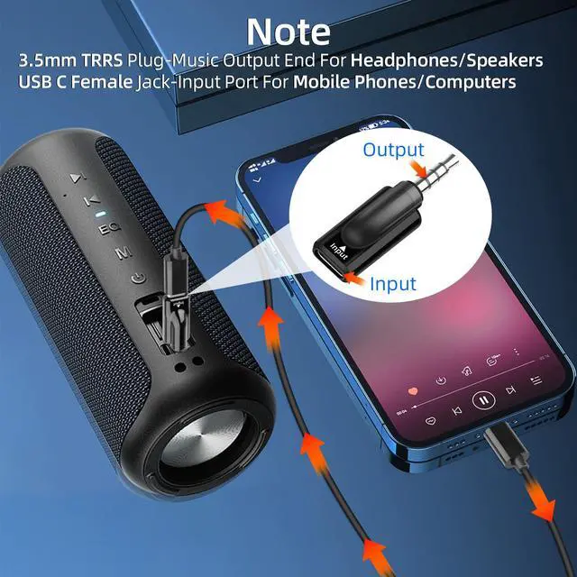 Alt view image 5 of 7 - USB C to 3.5mm Audio Adapter, Type C Female to 1/8 "TRRS Male Headphone Jack Adapter, 16Bit/48Khz High Fidelity Audio Converter with PC, Laptop, Phone 2Pack (USB C F to 3.5mm M)