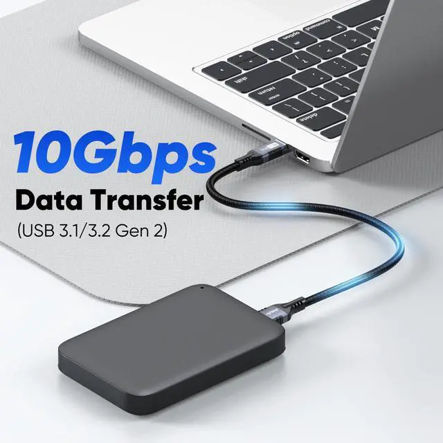 Alt view image 2 of 7 - USB to USB C Data Cable 1.5ft 10Gbps USB 3.1/3.2 Type C Data Transfer