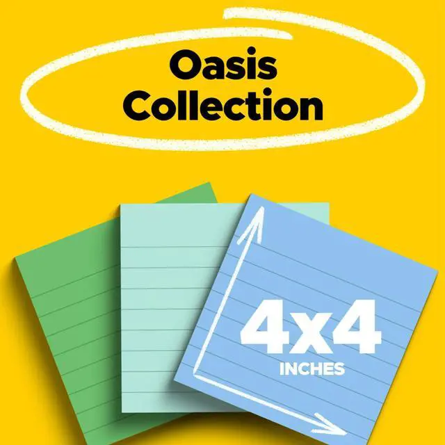 Alt view image 2 of 7 - 100% Recycled Super Sticky Notes, 3 x 3 in, Pastels, 24 Lined Pads
