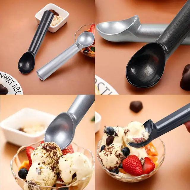 Alt view image 7 of 7 - Ice Cream Scoop, 2PCS 7 inches Nonstick Anti-Freeze Ice Cream Scooper One Piece Aluminum Design Dishwasher Safe