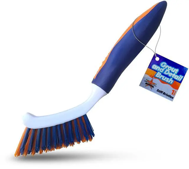 Main image of Brush Crevice Cleaning Brush with Stiff Nylon Bristles Heavy-Duty Grout and Tile Cleaner Brush Scrubbing Brush for Corners, Bathroom, Kitchen, Crevice Gaps