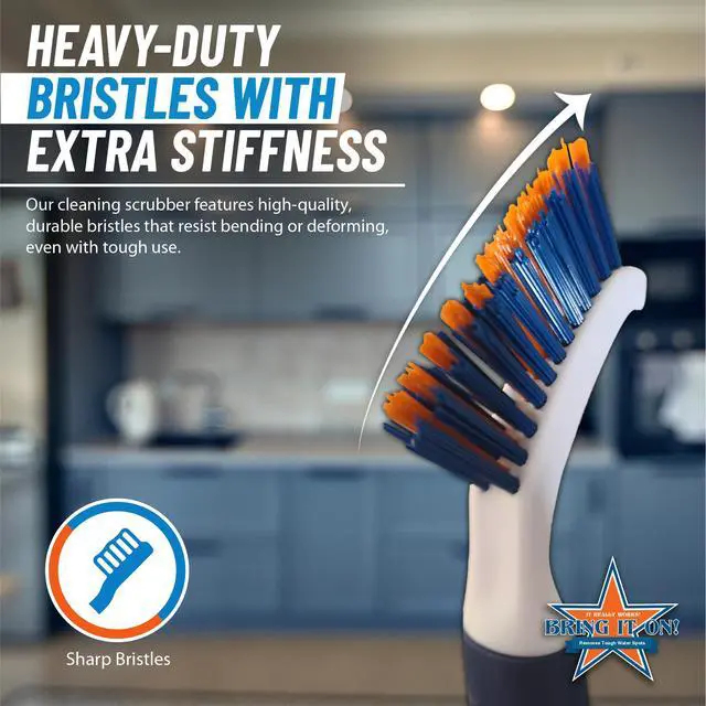 Alt view image 2 of 7 - Brush Crevice Cleaning Brush with Stiff Nylon Bristles Heavy-Duty Grout and Tile Cleaner Brush Scrubbing Brush for Corners, Bathroom, Kitchen, Crevice Gaps