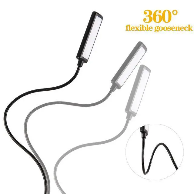 Alt view image 5 of 6 - USB Reading Light, Laptop Keyboard Light for Computer Adjustable Gooseneck, 3 Color x 3 Brightness USB Lamp/1pc + 3pcs Mini LED (1 + 3)