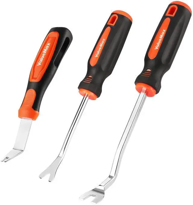 Main image of 3Pcs Trim Removal Tool and Staple Remover Set, Heavy Duty Pry Tool Clip Removal Tool Staple Puller, Upholstery Tools for Removing Staples, Tacks, Auto Clip Fasteners, Door Panel, Dashboard