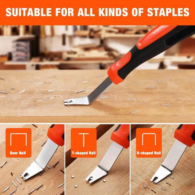 Alt view image 3 of 7 - 3Pcs Trim Removal Tool and Staple Remover Set, Heavy Duty Pry Tool Clip Removal Tool Staple Puller, Upholstery Tools for Removing Staples, Tacks, Auto Clip Fasteners, Door Panel, Dashboard