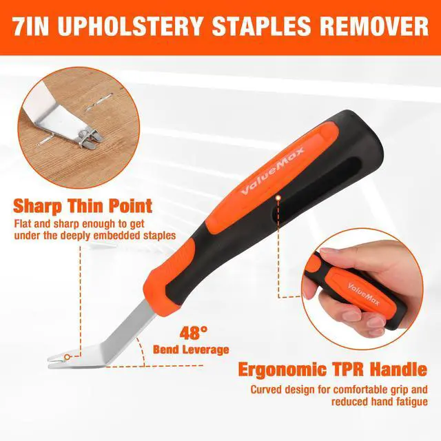 Alt view image 4 of 7 - 3Pcs Trim Removal Tool and Staple Remover Set, Heavy Duty Pry Tool Clip Removal Tool Staple Puller, Upholstery Tools for Removing Staples, Tacks, Auto Clip Fasteners, Door Panel, Dashboard