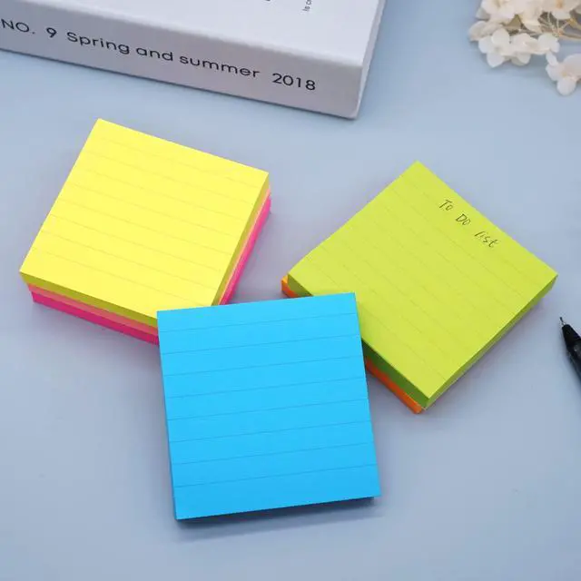 Alt view image 2 of 6 - Lined Pop-Up Sticky Notes 3x3 Inch 6 Pads 100 Sheets Each