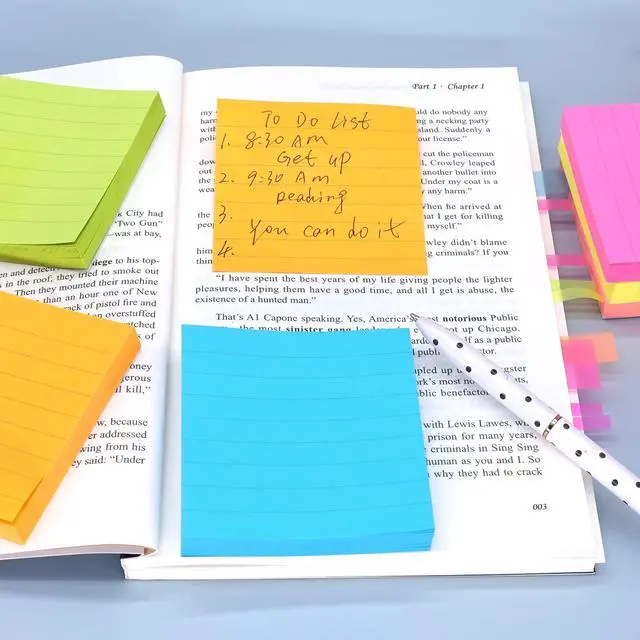 Alt view image 4 of 6 - Lined Pop-Up Sticky Notes 3x3 Inch 6 Pads 100 Sheets Each