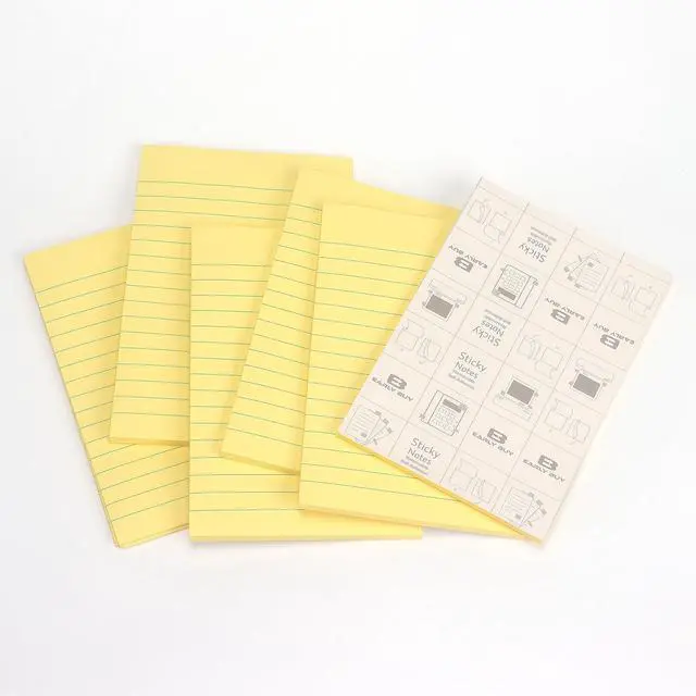 Alt view image 7 of 7 - 6 Pads Lined Sticky Notes with Lines 4x6 Self-Stick Notes Bright Color Sticky Notes, 45 Sheets/Pad (Yellow)
