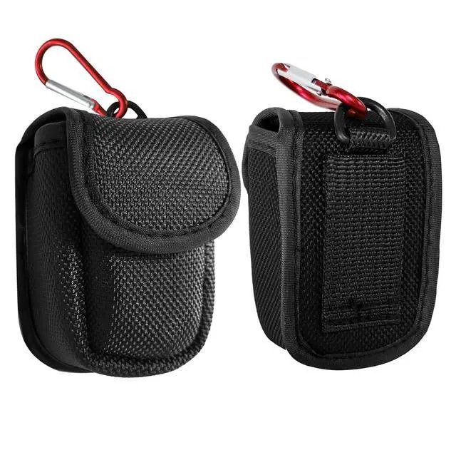Alt view image 3 of 6 - Fingertip Pulse Oximeter Case with Carabiner, Black Nylon Carrying Pouch, Suitable for travel or home(only case)