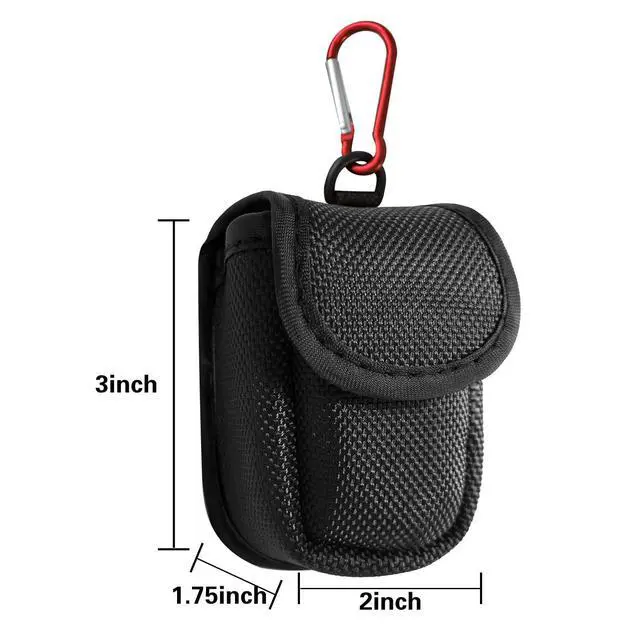 Alt view image 4 of 6 - Fingertip Pulse Oximeter Case with Carabiner, Black Nylon Carrying Pouch, Suitable for travel or home(only case)