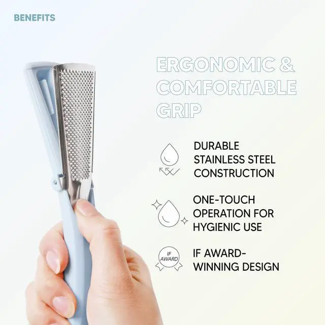 Alt view image 3 of 6 - Stainless Steel Callus Remover(Sky Blue), Effective for Thick Callus and Cracked Feet Pedicure Rasp, Remove Hard Skin, Grater Foot File, Foot Scrubber, Professional Foot Care
