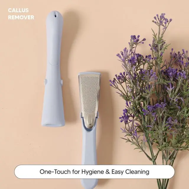 Alt view image 2 of 6 - Stainless Steel Callus Remover(Sky Blue), Effective for Thick Callus and Cracked Feet Pedicure Rasp, Remove Hard Skin, Grater Foot File, Foot Scrubber, Professional Foot Care