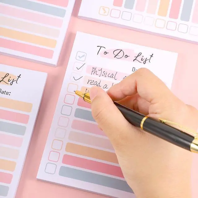 Alt view image 5 of 7 - 4 Pack to Do List Notepad, 4x6 Daily to Do List Sticky Notes