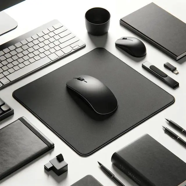 Alt view image 3 of 5 - 2 Pack Mouse Pad, Computer Mouse Mat with Anti-Slip Rubber Base, Easy Gliding, Washable & Durable Cloth Surface,Portable, Optimal Size 9.5x7.9 Inch for Office, Laptop, Computer, Black