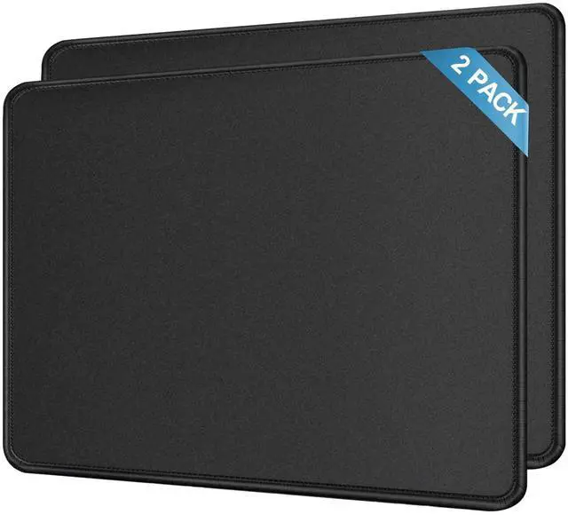 Main image of 2 Pack Mouse Pad, Computer Mouse Mat with Anti-Slip Rubber Base, Easy Gliding, Washable & Durable Cloth Surface,Portable, Optimal Size 9.5x7.9 Inch for Office, Laptop, Computer, Black