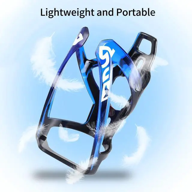 Alt view image 4 of 7 - Bike Water Bottle Cage, Universal Bike Water Drink Holder Durable Ultralight Plastic Water Bottle Holder for Bicycle, Cycling Bottle Cage for MTB, Road Bike, Mountain Bike, 2 Pack - Black Blue